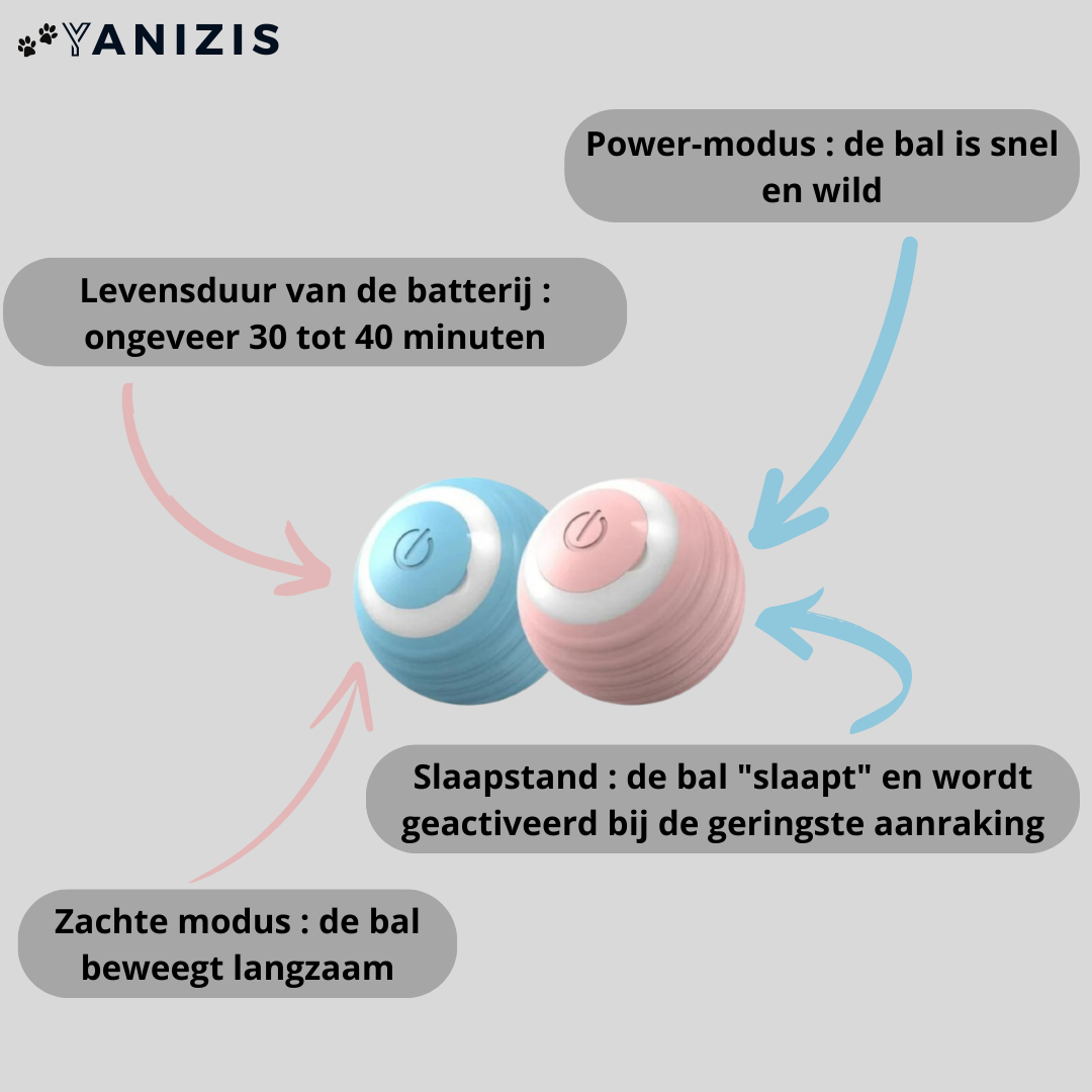 Yanizis® | Balle Intelligente Interactive pour Chat